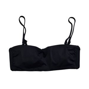 Andie The Bora Bora Bikini Swim Top Women's XS Black Bandeau Adjustable‎ Straps